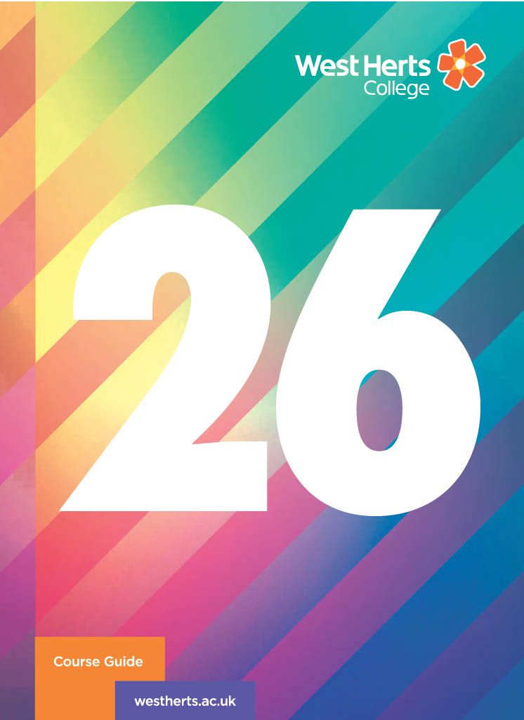 West Herts College Course Guide Front Cover 2627